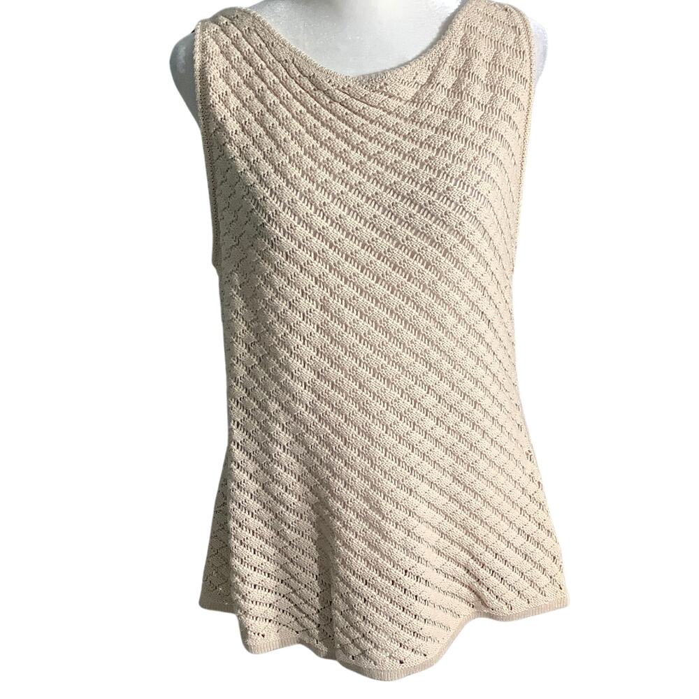Meshki Guiliana Sleeveless Knit Top Women Large — Minimalist, Chic, Lightweight